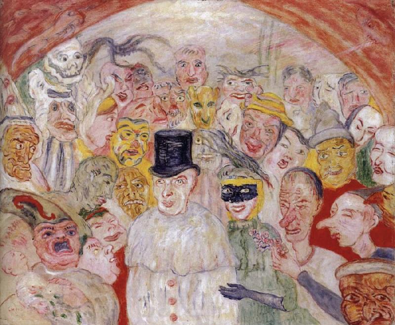 James Ensor The Puzzled Masks France oil painting art